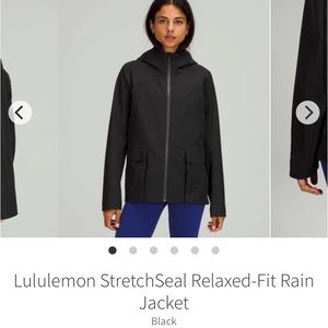NWOT Lululemon StretchSeal Relaxed-Fit Rain Jacket Black size 6